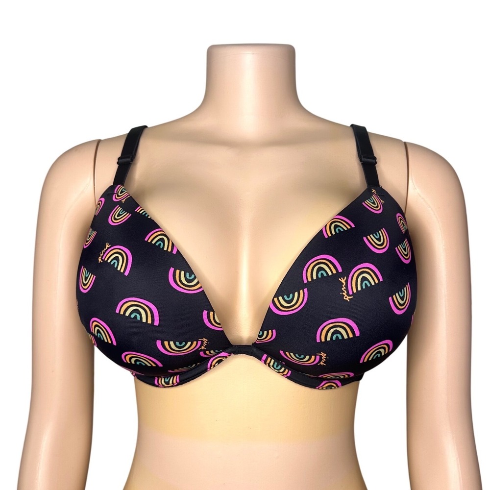 Pink Victoria's Secret Wear Everywhere Super Push‎ Up Bra Size 36DD